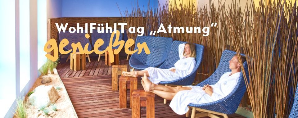 Meerklimaraum mit Schriftzug Wohlfühltag zum Thema Atmung